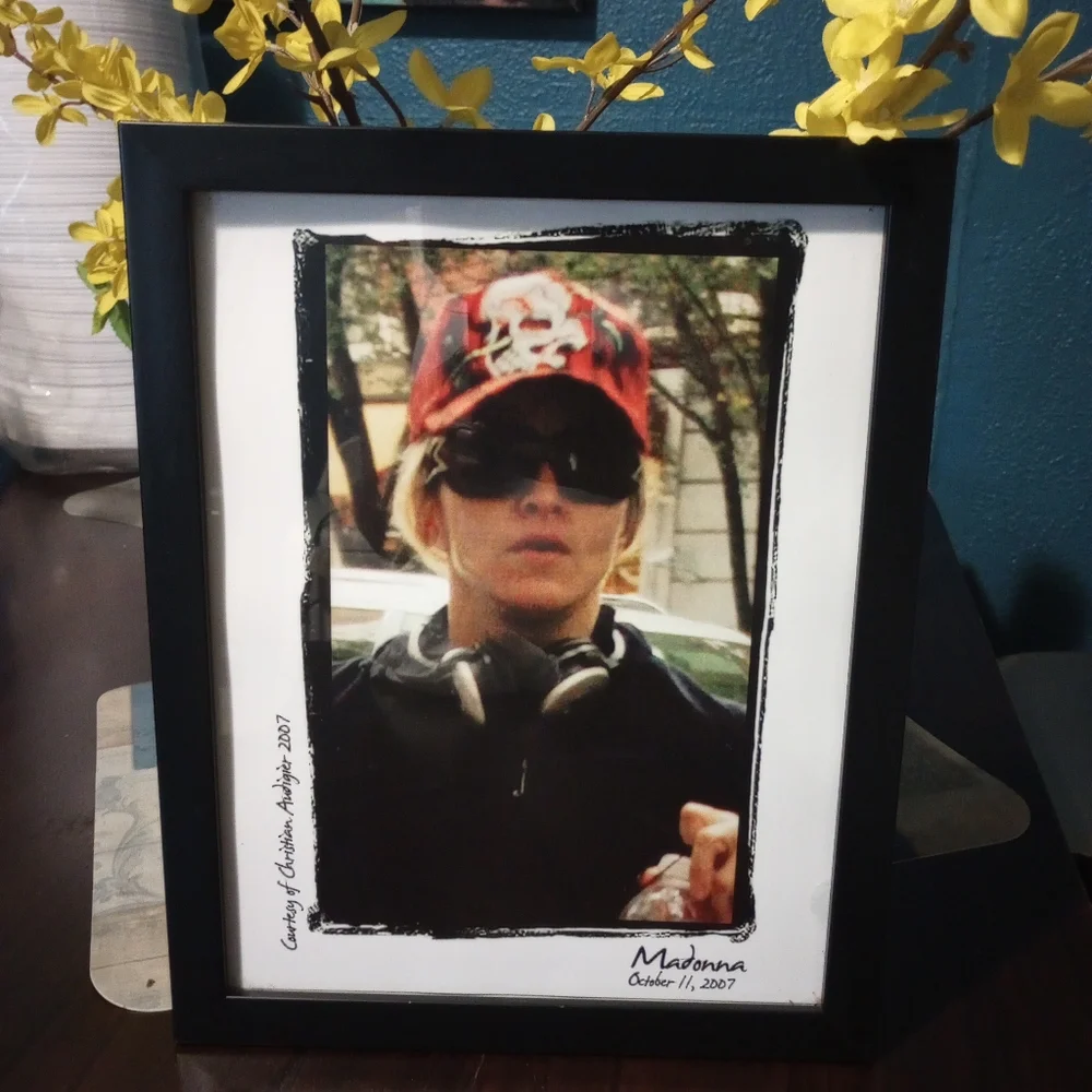 Framed Madonna Paparazzi Picture Courtesy Of Christian Audigier 2007
